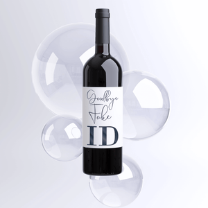 21st Birthday Black Balloon Wine Labels - 4 Pack