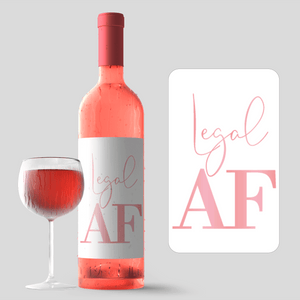 21st Birthday Pink Balloon Wine Labels - 4 Pack