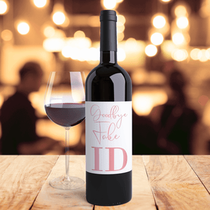 21st Birthday Pink Balloon Wine Labels - 4 Pack