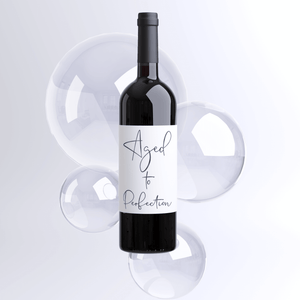 Forty and Fab 40th Birthday Black Balloon Wine Labels - 4 Pack