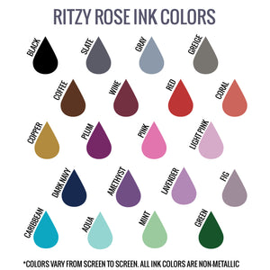 Ritzy Rose Ink Color Card