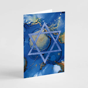 24 Modern Mixed Variety Pack of Happy Chanukah Cards + Envelopes