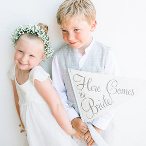 Here Comes The Bride Wedding Sign | Small