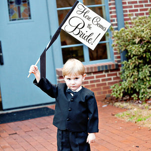 Here Comes The Bride Wedding Sign | Ring Bearer