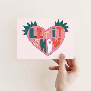 24 Pink and Green Boho Merry Christmas Cards + Envelopes