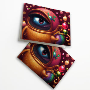 24 Out of This World Abstract Christmas Cards + Envelopes
