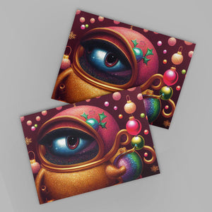 24 Out of This World Abstract Christmas Cards + Envelopes