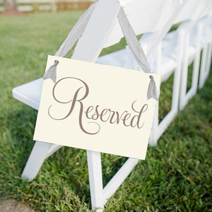 Reserved Seat Sign