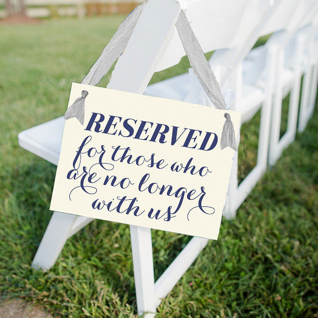 Reserved for those who are no longer with us