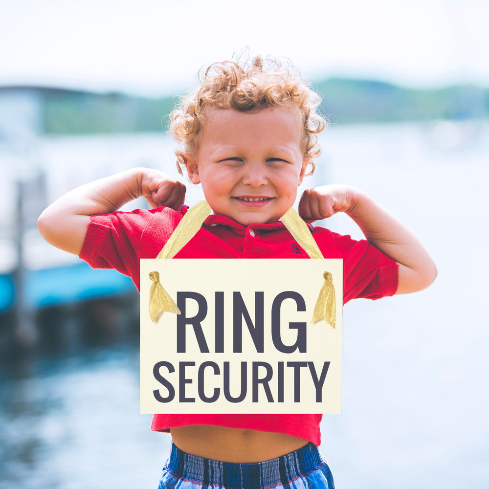 Ring Security Banner for Ring Bearer or Page Boy Ritzy Rose