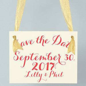 Save The Date Announcement Sign