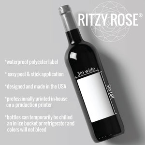 Dirty 30 Birthday Rose Gold Balloon Wine Labels - 4 Pack