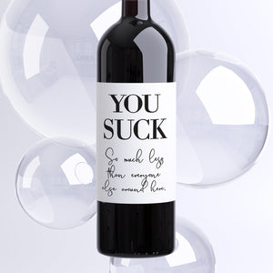 8 Funny Coworker Gifts Coworker Wine Bottle Labels Colleague Card Alternative Printed Peel & Stick Wine Stickers Office Rude Humor Gift 9198