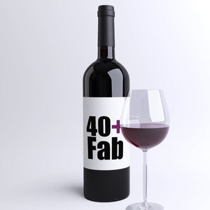 40th Birthday Party Wine Labels - 4 Pack