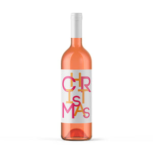 Modern Christmas Wine Labels- 4 Pack