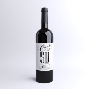 Anniversary Wine Label Cheers to 10 Years (Custom Year) Wedding Anniversary Wine Bottle Label Birthday Wine Bottle Label 21st Birthday 9040