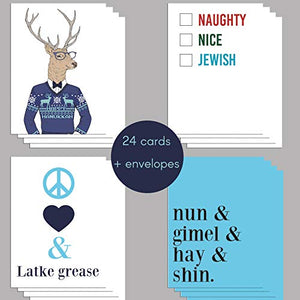Funny Hanukkah Cards - 24 Pack