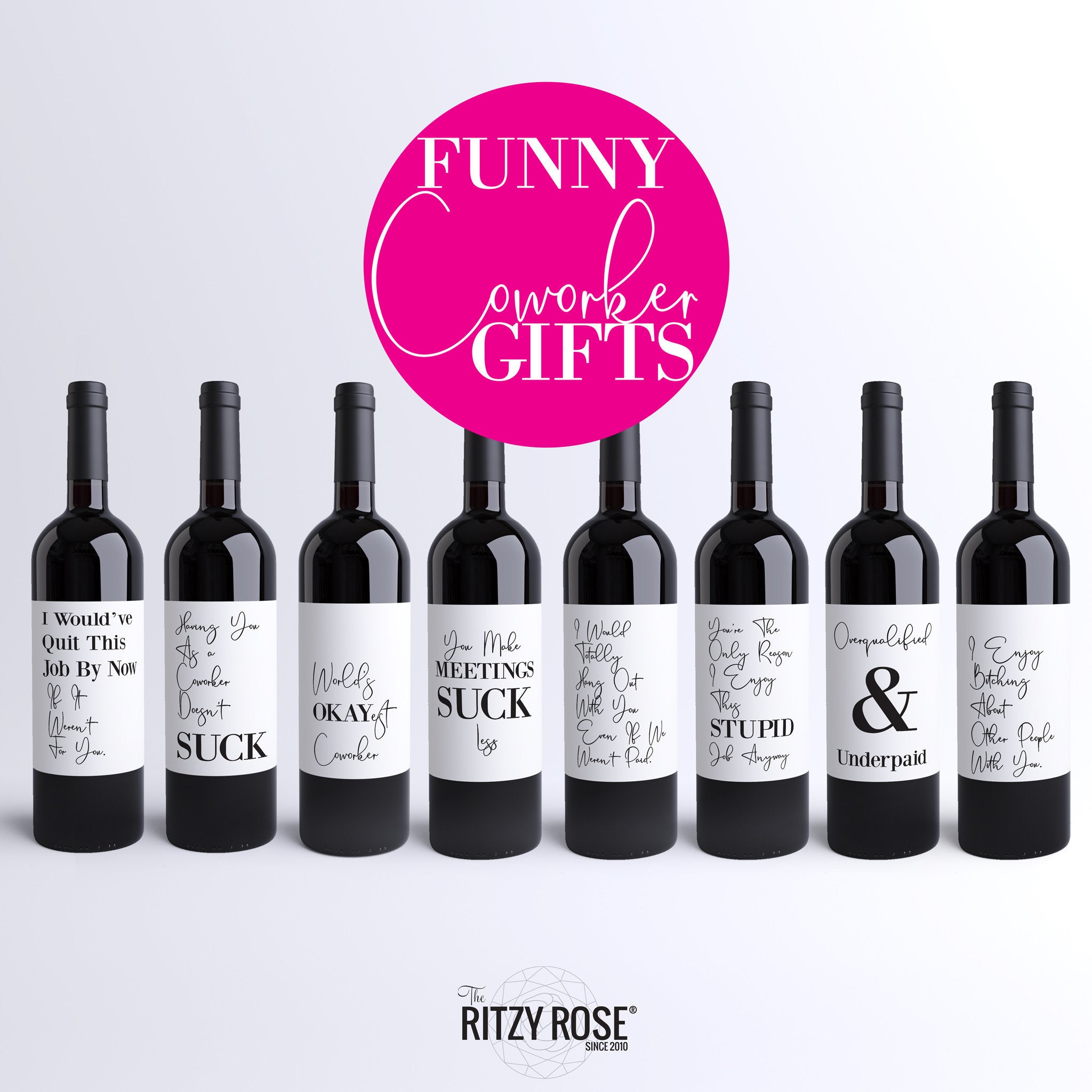 New Job Wine Label Gift Basket, Pairs Well With A New Job, New Job Gift, Promotion Gift, Gifts For Co-worker, Office Gifts Wine Sticker