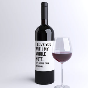 Naughty Valentine's Day Wine Label + Card