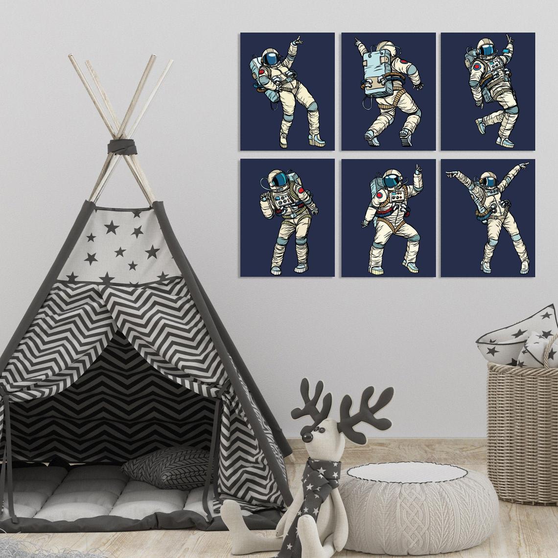 Dancing Astronaut Wall Prints - 6 Prints