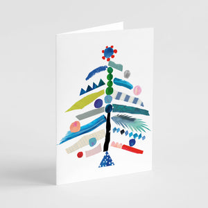 24 Artistic Colorful Boho Christmas Cards w/ Envelopes
